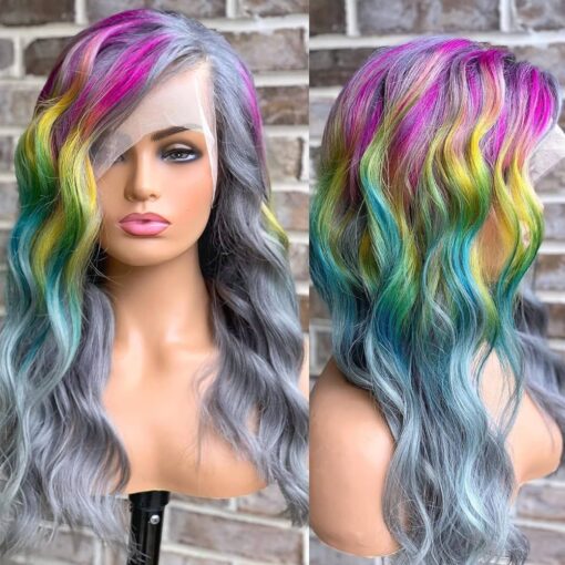 Rainbow Wigs 150% Density Body Wave Lace Front MI1610226