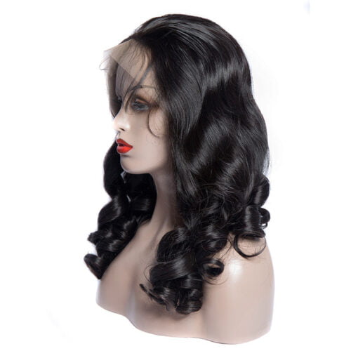 Raw Indian Human Hair Lace Wigs Loose Wave Lace Front Wigs MI1603395