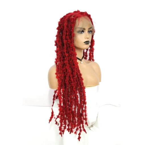 Red Butterfly Locs Messy Crochet Braided Full Lace Frontal MI1603676