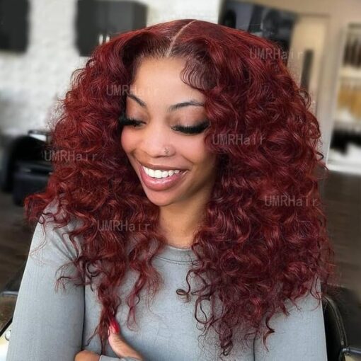 Reddish Brown Lace Front Wigs Human Hair 16Inch MI1603052