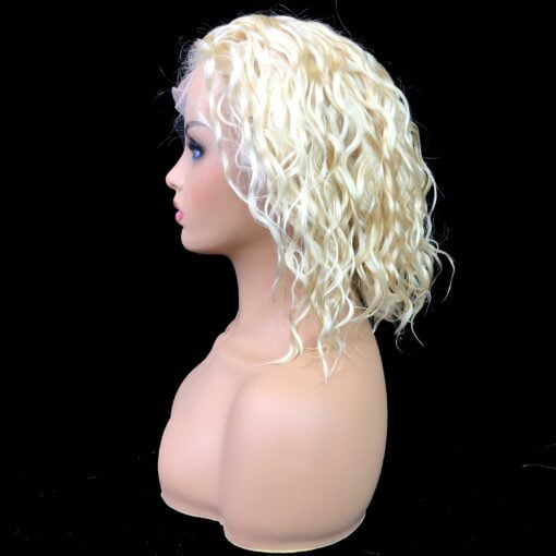 Remy Water Wave 13"X 4"Lace Frontal Bob Wig Blonde #613 MI1611015