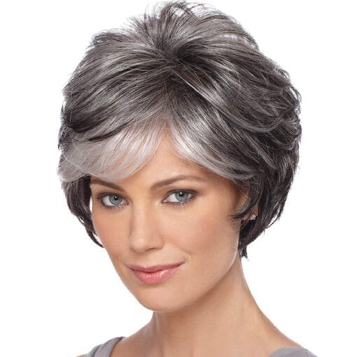 Renershow Short Grey Pixie Cut Wigs For Women Women Layered MI1610487