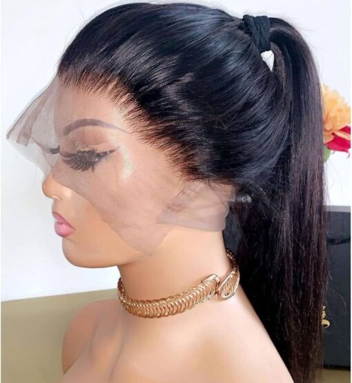 Rheanna 360 Straight Lace Front Wigs Human Hair Pre Plucked Bleached Knots Ponytail Free Part Glueless 150 Density Remy Brazilian Lace Frontal Wigs MI1604319