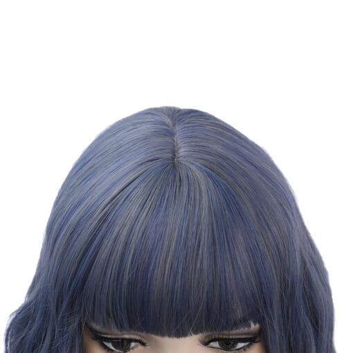 Righton 14" Blue Grey Wig Short Curly Wig With Bangs MI1611452