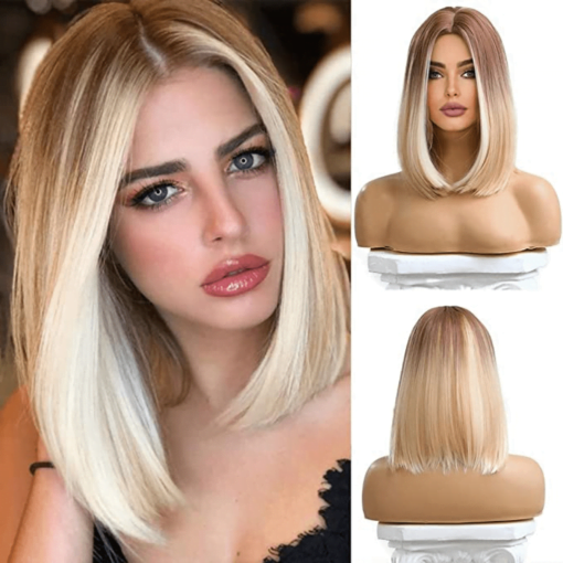 Rush Short Straight Blonde Wig For Women Women Natural Synthetic MI1610297