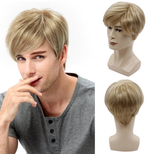 Short Blonde Wig Male | Short Men Blonde Wig MI1610711