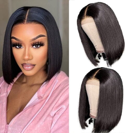 Short Bob Wigs Human Hair 4X1 Lace Closure Bob Wigs For Women MI1603905