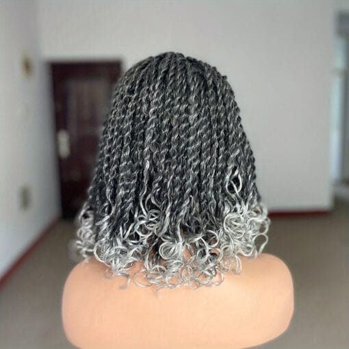 Short Braided Wigs Women Girls Heat Resistant Crochet Box MI1607558