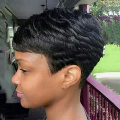 Short Pixie Cut Layered Brazilian Bob Wig Chic And Glueless MI1605570