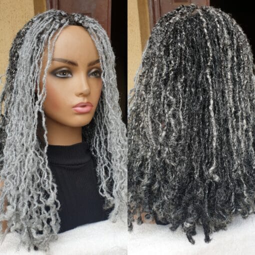 Sister Locs Salt And Pepper, Skinny Dreads, Dreadlocks MI1607559