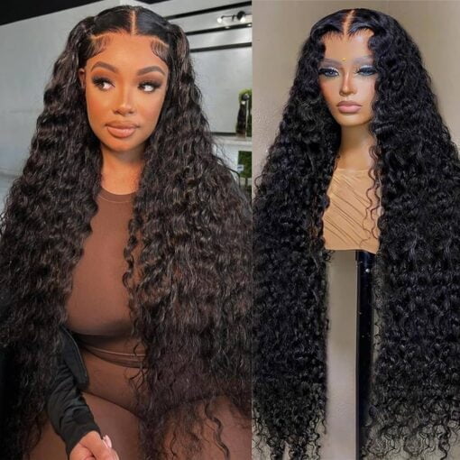 Siyun Show 28 Inch Deep Wave Lace Front Wigs Human Hair 13X6 Hd Lace Frontal Wigs Human Hair Deep Wave Curly Transparent Lace Wig Long Pre Plucked MI1604699