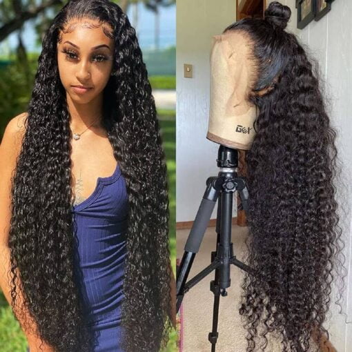 Siyun Show 30 Inch Deep Wave Lace Front Wigs Human Hair 13X4 Hd Lace Frontal Wigs Human Hair Pre Plucked Curly Lace Front Wig Human Hair Wig Deep Wave MI1602749