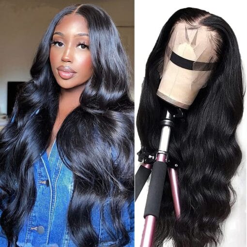 Soundfreaq 22 Inch Body Wave Lace Front Wigs Human Hair Pre Plucked For Women Women 13X4 Human Hair Wig For Women Women Unprocessed Brazilian Virgin Human Hair MI1607546