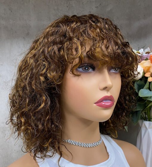 Special Color Virgin Hair Water Wave Bob Wig – Gao Hair MI1606072