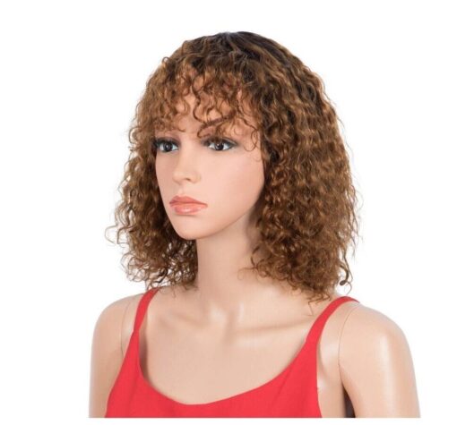 Spotlight Short Kinky Curly Wigs 10 Inch Bob Loose Wave MI1605233