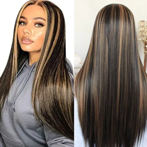 Straight Synthetic Lace Wig Women 27 Colored Transparent MI1607766