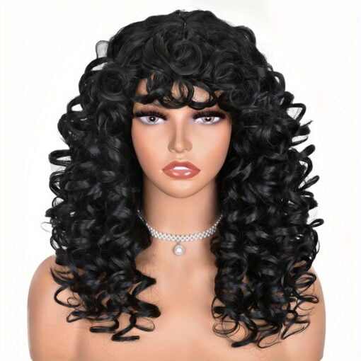 Synthetic Curly Wigs Women Long Wigs Bangs MI1603044