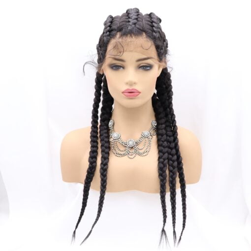 Synthetic Lace Wigs, Braided Synthetic Human Hair Wigs, Braid Wigs For Women Women MI1602182