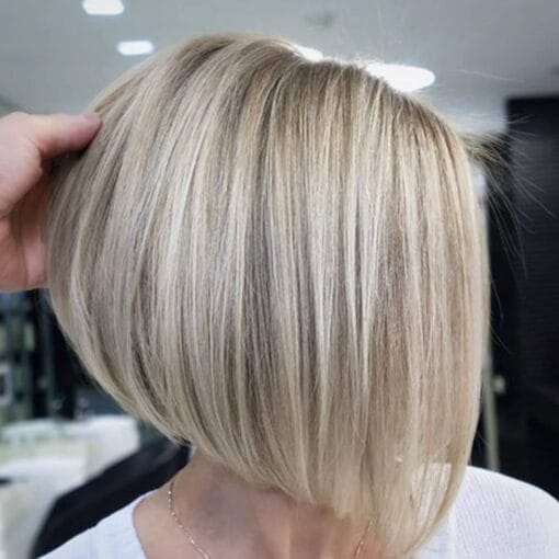 Tishining Layered Short Blonde Bob Wigs For Women MI1610584