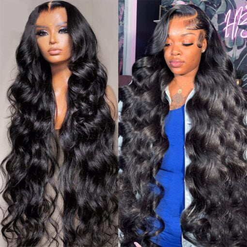 Trp 28 Inch Body Wave Lace Front Wigs Human Hair 180 Density MI1602686