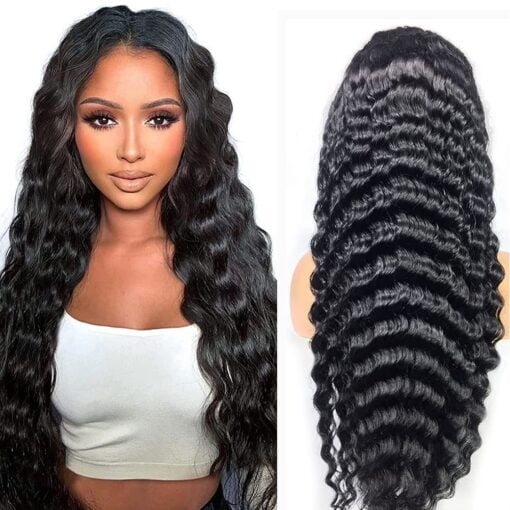 Uesoels 32 Inch Loose Deep Wave Lace Front Wigs MI1602385