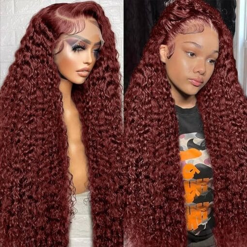 Ukasi Reddish Brown Deep Wave 13X4 Hd Lace MI1611650