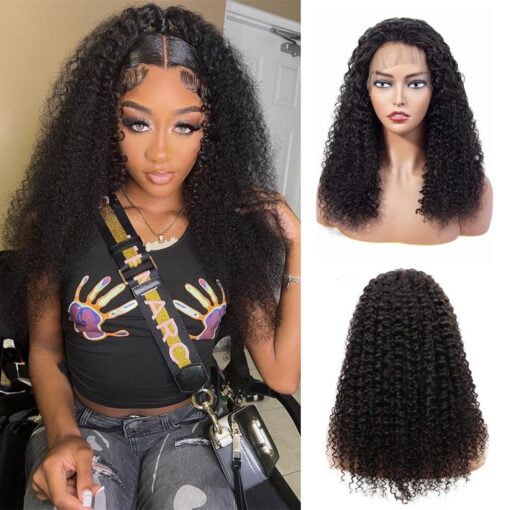 Ulit Hair Brazilian Kinky Curly 13X4 Lace Front Wig MI1602241