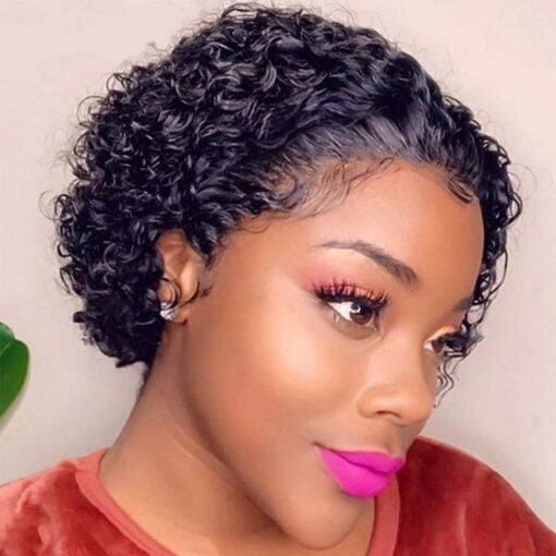 Urbeauty Pixie Cut Lace Front Wigs Human Hair Short Wigs For Women Black Women Human Hair Short Curly Human Hair Wigs Pre Plucked With Hand Tied Hairline MI1602095