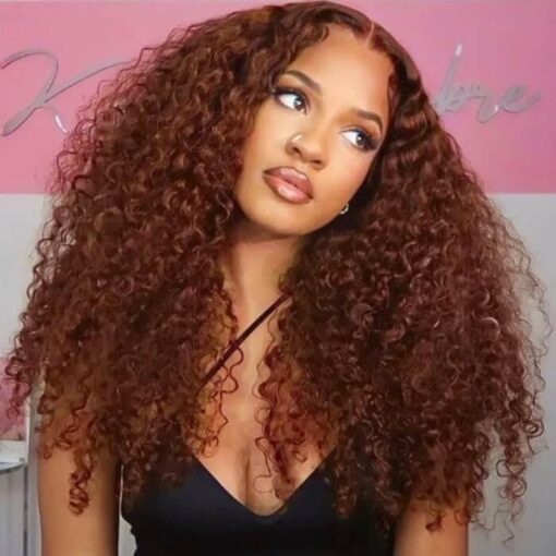 Urgirl Auburn Brown Color 13X6 Glueless Lace Frontal Wig MI1605766