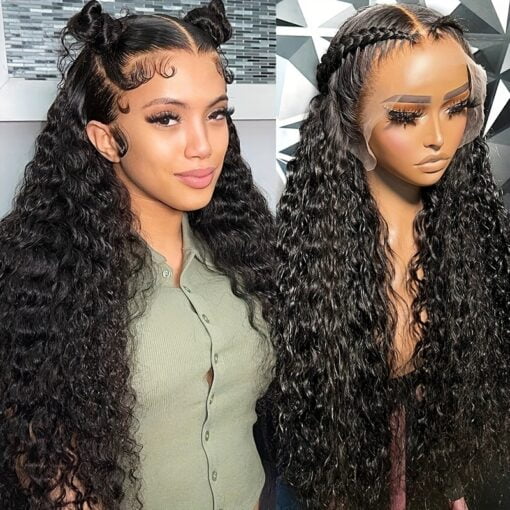 Water Wave Lace Front Wigs 150% Density 13X4 Lace Frontal MI1602917