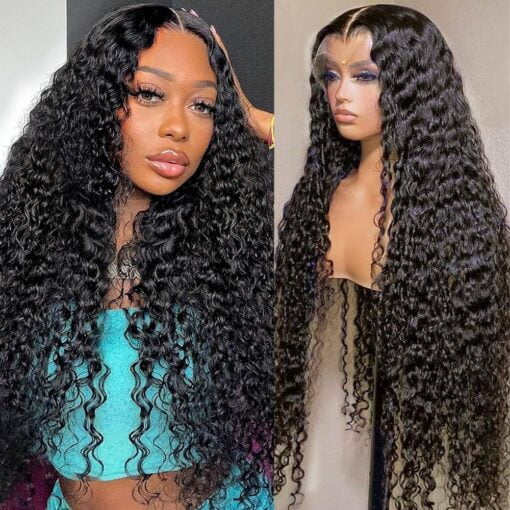 Water Wave Lace Front Wigs Human Hair Hd Wet And Wavy Lace Front Wigs Human Hair Glueless Water Wave Human Hair Wig For Women Black Women 28 Inch Curly Lace MI1602186