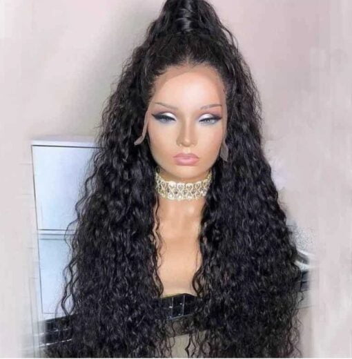 Water Wave Transparent 360 Lace Front Wig Human Hair 24 Inch MI1605392