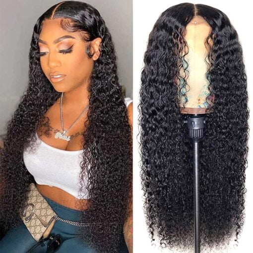 Wenyu Lace Front Wigs Human Hair Curly 13X4 Lace Frontal Human Hair Wigs For Women Black Women Human Hair Pre Plucked With Baby Hair 150% Density Brazilian MI1610911