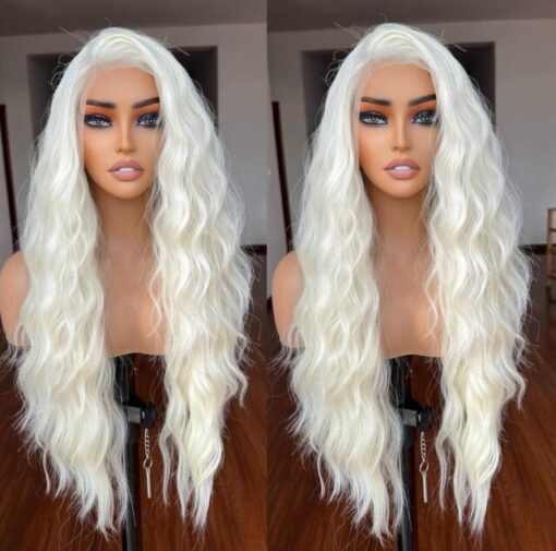 White Human Hair Wigs & Hairpieces For Women Women MI1605457