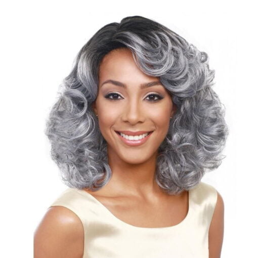 Women Girls Silver Gray Wig Cosplay Short Hair Curly MI1604224