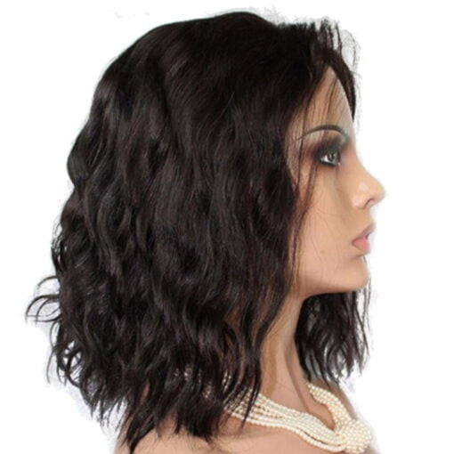 Women Short Bob Brazilian Curly Lace Wig Human Hair Deep MI1604121