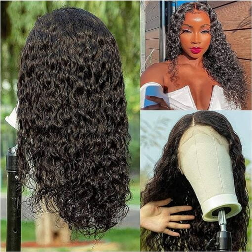 Women Wig Hd Transparent Lace Wigs Indian Human MI1604785