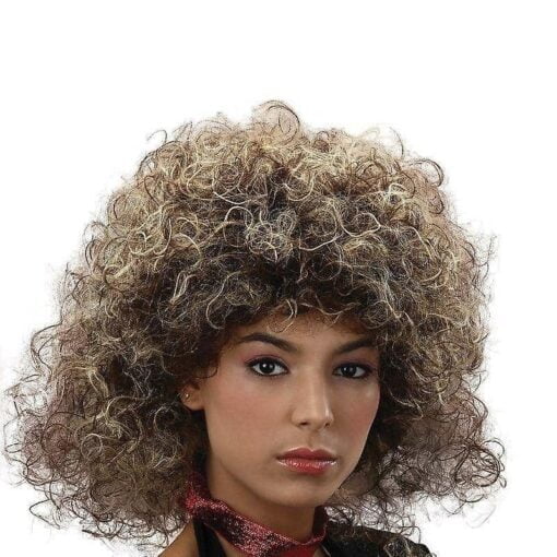 Womens Big Hair Wig 2 Tone 80S Wigs Female Halloween Costume MI1605897