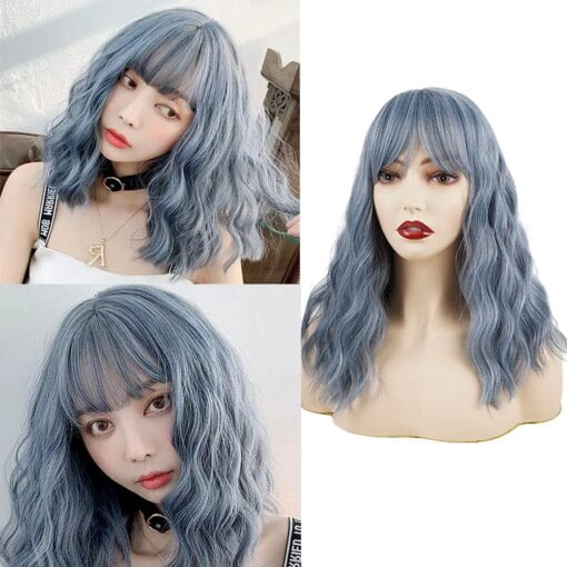 Womens Non Lace Front Synthetic Bob Wig With Wavy Hair With MI1604262