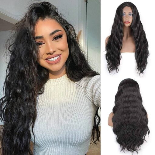 Xtrend Body Wave Synthetic Lace Front Wigs 28" Long Natural MI1605909