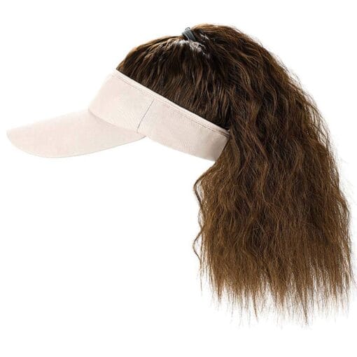 Yekeyi Ponytail Wig Baseball Cap With Hair Synthetic Hats With Hair Attached Long Wavy Hair For Women Women Daily Party Use MI1607262