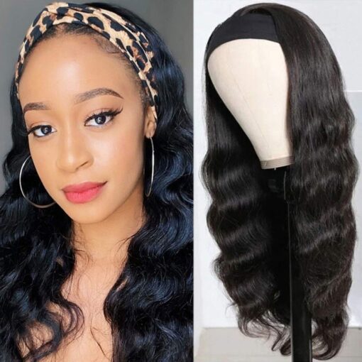 Ziling Headband Wig Human Hair Body Wave Headband Indonesia MI1605942